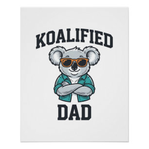 Poster Conception de chemise pour papa koalifié Koala pèr