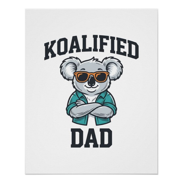 Poster Conception de chemise pour papa koalifié Koala pèr (Devant)