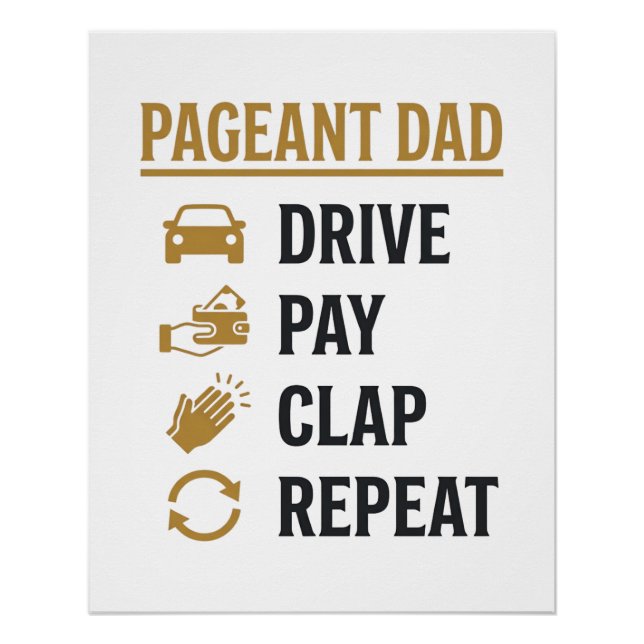 Poster Conception de chemise Répéter Claquer Payer Condui (Devant)