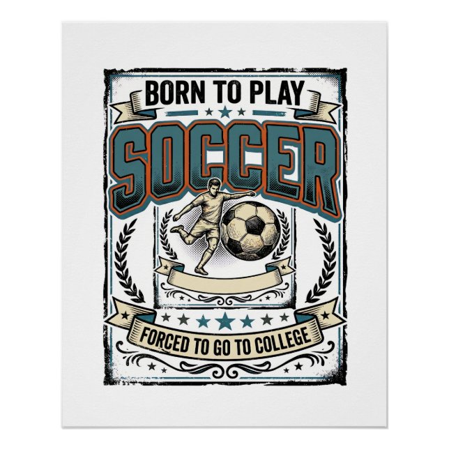 Poster Conception de chemise universitaire de football vi (Devant)