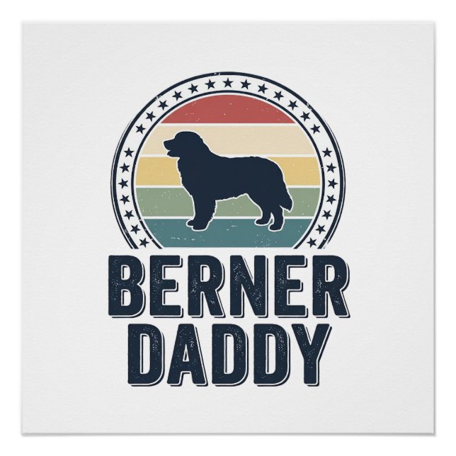 Poster Conception de chemise vectorielle Berner Daddy Vin (Devant)