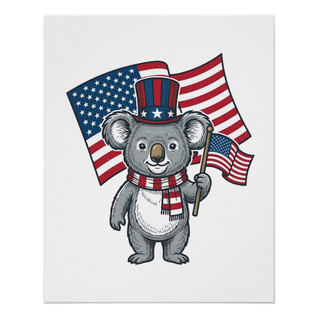 Poster Conception de chemise vintage patriotique avec dra (Devant)