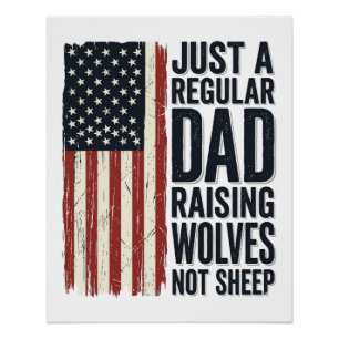 Poster Conception de chemise vintage patriotique pour pap