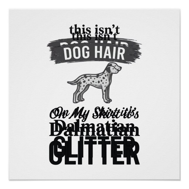 Poster Conception de citation de cheveux de chien drôle d (Devant)