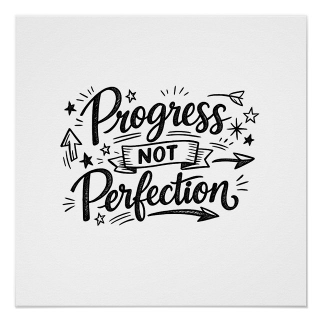 Poster Conception de citation motivationnelle de progrès  (Devant)