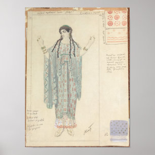 Poster Conception de costume de dame de honneur pour