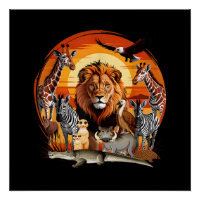 Conception de gardien de zoo Animaux africains Art