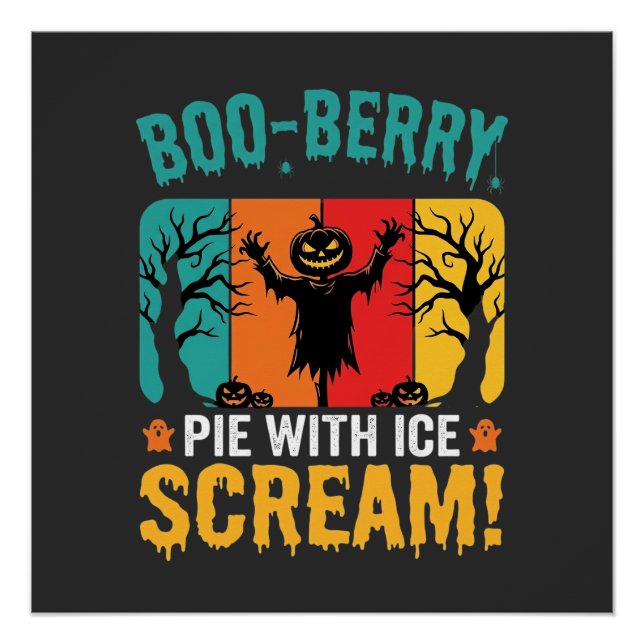 Poster Conception de glace de Halloween pour tarte Boo-Be (Devant)