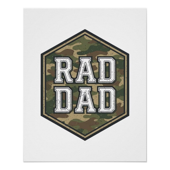 Poster Conception de gravure vintage hexagonale camouflée (Devant)