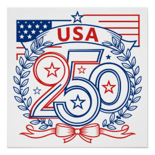 Poster Conception de l'emblème du 250e anniversaire patri