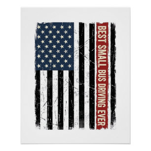Poster Conception de maillot de drapeau de chauffeur de b
