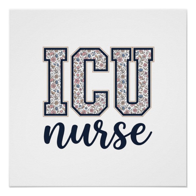 Poster Conception de maillot universitaire floral d'infir (Devant)