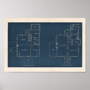Poster Conception de maison 10A4 vintage en 1927