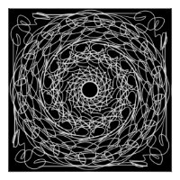 Conception de mandala noir et blanc
