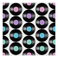Conception de motif coloré de disques vinyles rétr