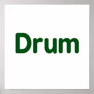 Poster conception de musique de vert des textes de