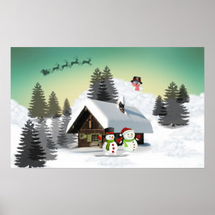 Poster Conception de Noël d'hiver