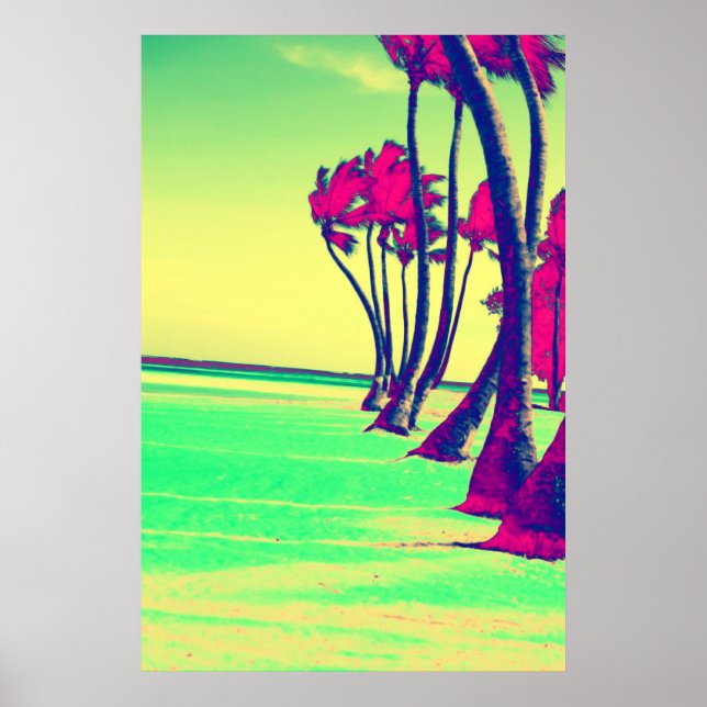 Poster conception de plage funky Imprimer (Devant)