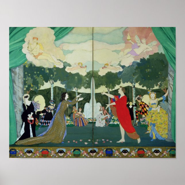 Poster Conception de rideaux pour le "Théâtre Libre" en (Devant)