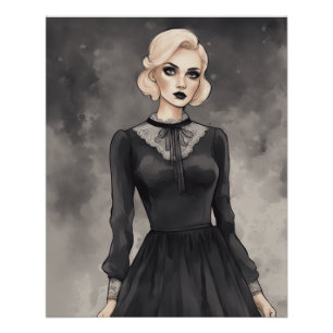 Poster Conception de robe magique rétro - Couture Whimsic