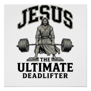 Poster Conception de t-shirt de gym vintage Jésus Ultimat