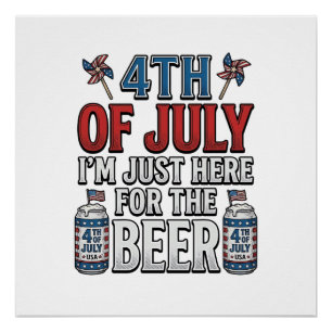 Poster Conception de T-shirt patriotique vintage de bière