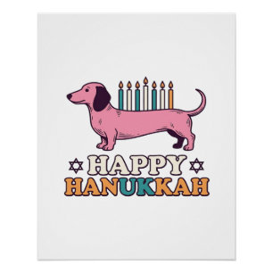 Poster Conception de T-shirt pour chien avec Menorah de D