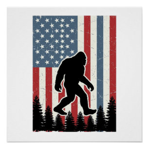 Poster Conception de t-shirt vectoriel vintage Bigfoot Dr