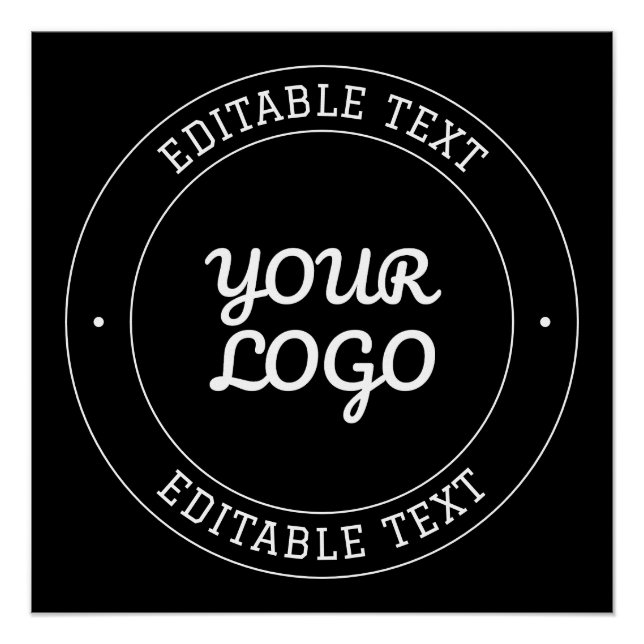 Poster Conception de texte modifiable avec votre logo | N (Devant)