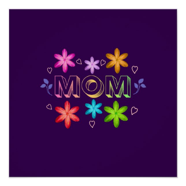 Poster Conception de typographie maman, texte artistique  (Devant)