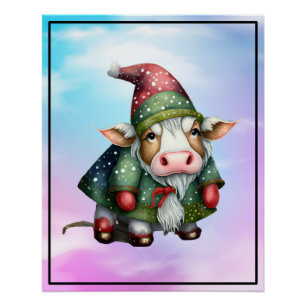 Poster Conception de vache Gnome de Noël-83456