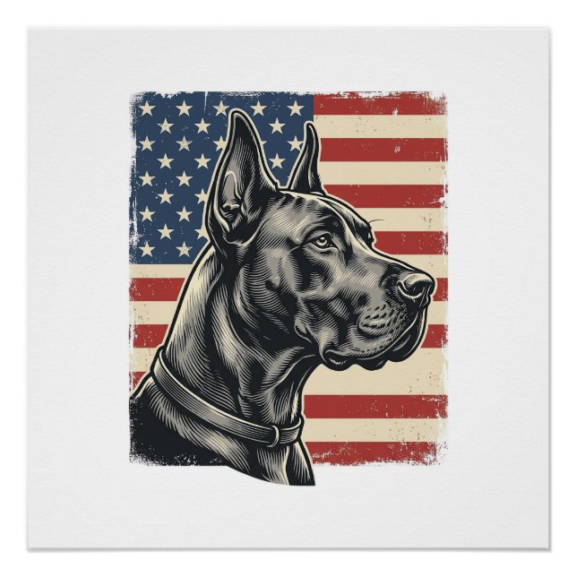 Poster Conception de vecteur de drapeau patriotique Grand (Devant)