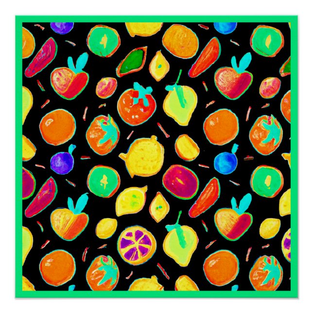 Poster Conception de visions néon fertiles (Devant)