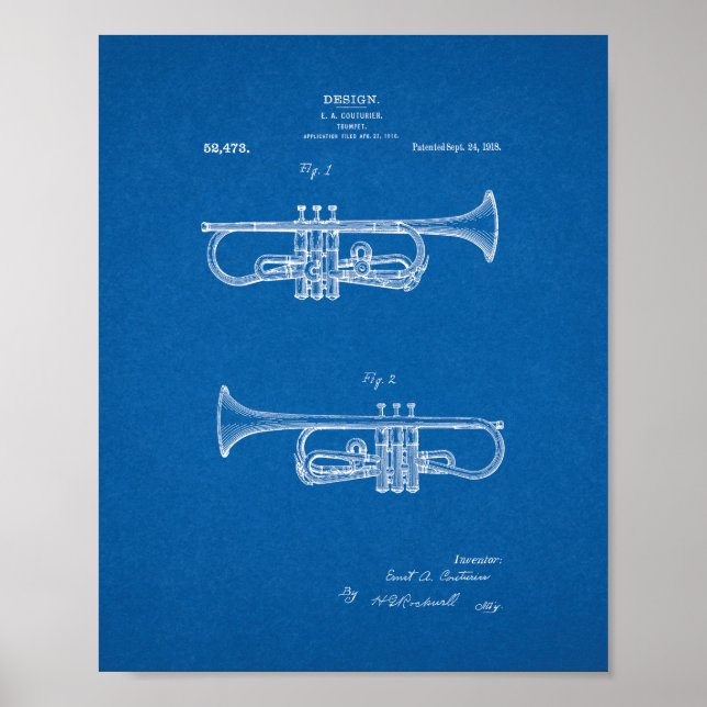 Poster Conception D'Un Brevet De Trompette - Plan D'Actio (Devant)