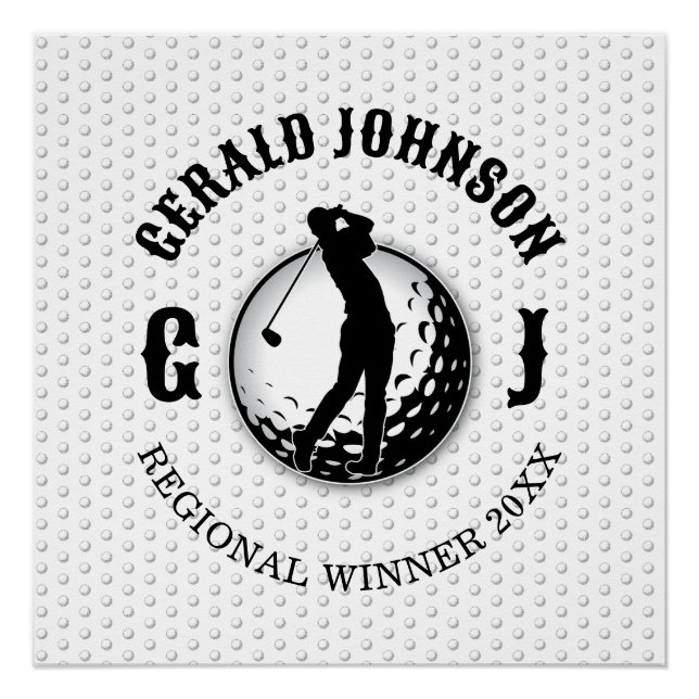 Poster Conception minimaliste élégante de golf (Devant)