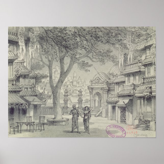 Poster Conception pour l'Acte II de l'opéra "Lakme" (Devant)