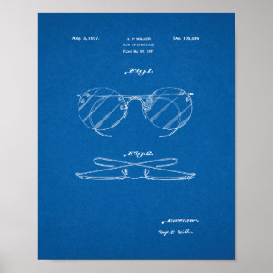 Poster Conception pour une paire de brevet de lunettes -