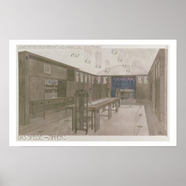 Poster Conception pour une salle à manger, 1901 (litho co (Devant)
