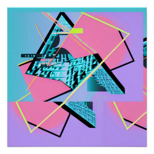 Poster Conception pyramidale de Memphis alimentée par Pon