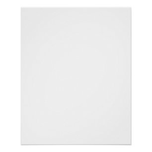 Poster Conception simple blanche personnalisée moderne Aj