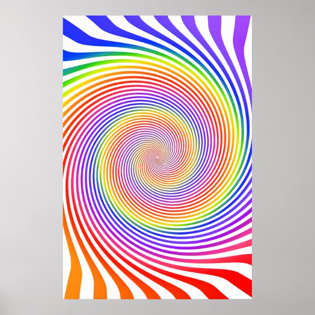 Poster : Conception spirale colorée (Devant)