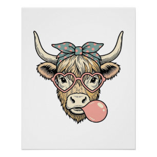 Poster Conception vectorielle vintage de bubble gum de va