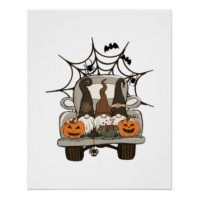 Poster Conceptions amusantes d'Halloween Gnomes d'Hallowe (Devant)