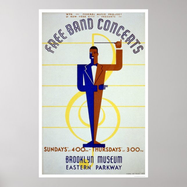 Poster Concerts gratuits de la bande 1941 WPA (Devant)