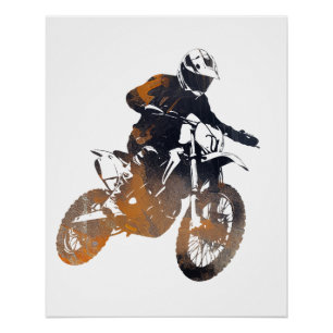 Poster Concours de moto Sport Challenge Silhouette