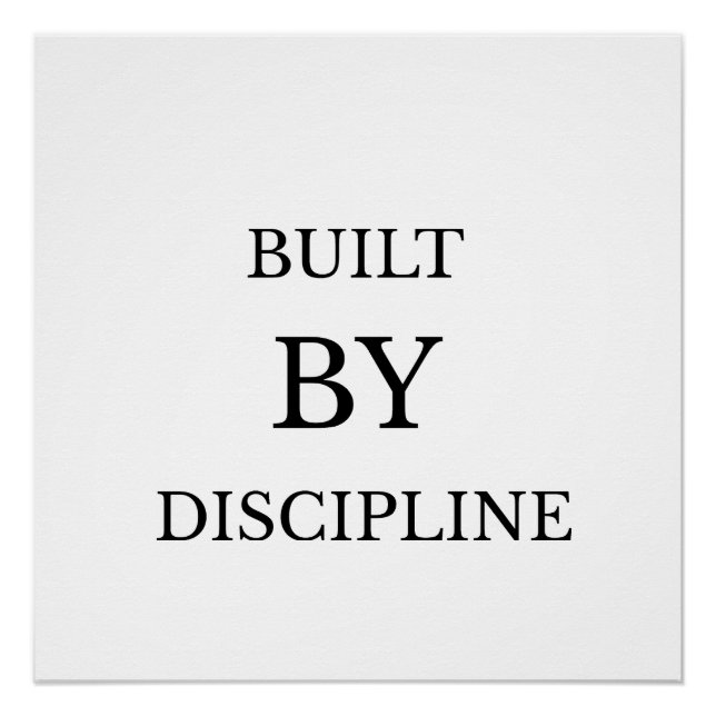 Poster Conçu par la Discipline Texte Motivationnel Design (Devant)