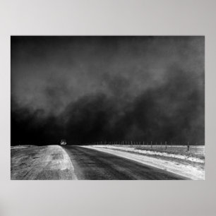 Poster Conduite de voiture Le Texas Panhandle dans le bol