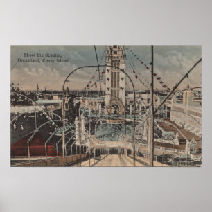 Poster Coney Island, NY - tirez le tour de Schutes