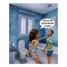 Conflit du siège des toilettes