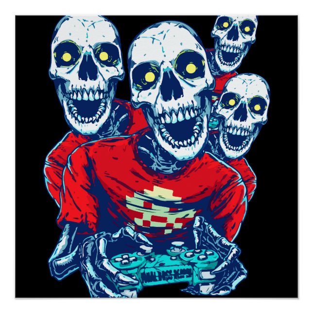 Poster Confrérie Éternelle de Jeu : Le squelette de joueu (Devant)